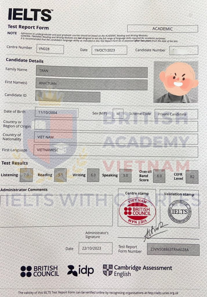 Sinh Viên Bách Khoa đạt 6.0 Academic IELTS sau 6 ngày cấp tốc