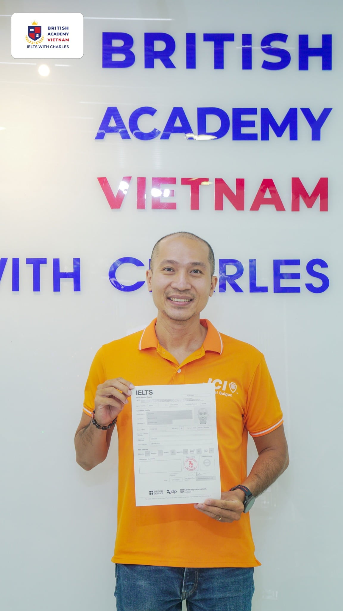 Anh Khang U40 đạt IELTS Academic 6.5