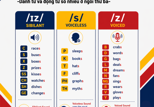 Bảng hướng dẫn phát âm - âm cuối "s"