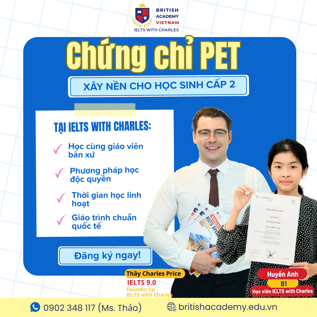Chứng chỉ PET Cambridge