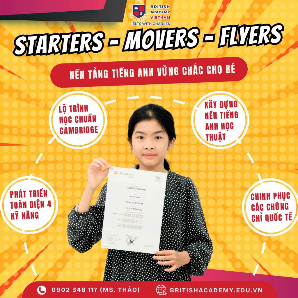 tổng quan về chứng chỉ YLE Starters, Movers, Flyers