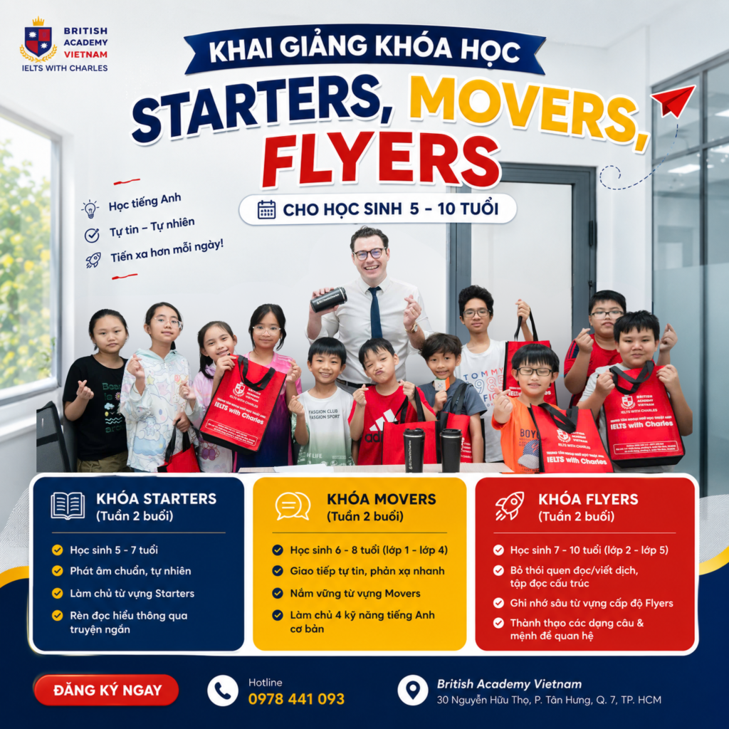 Khóa luyện thi Starters, Movers, Flyers