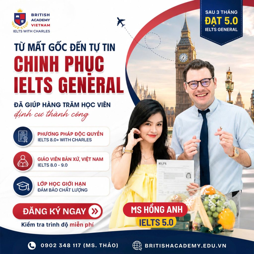 khóa ielts general 5.0 cho người đi làm