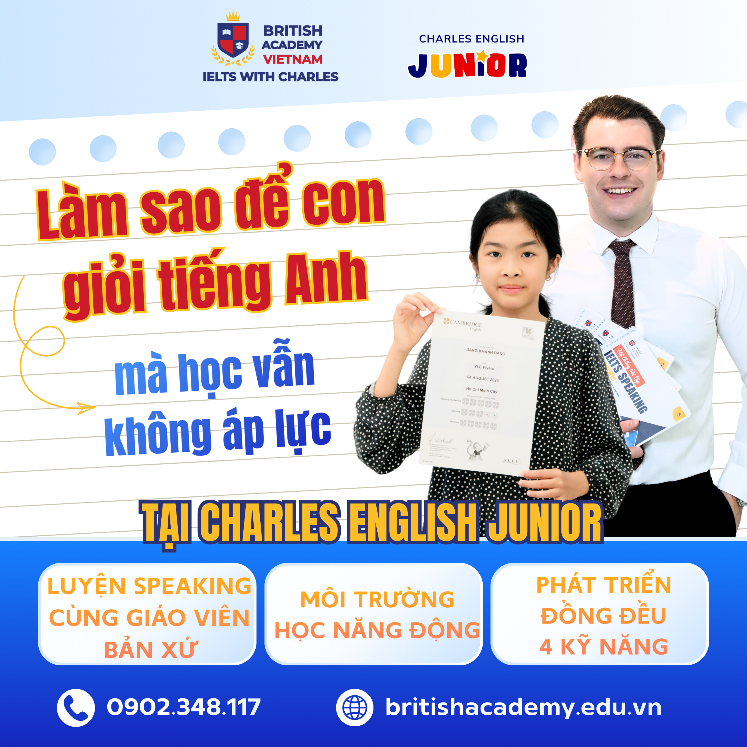 khóa học ielts junior tại IELTS with Charles