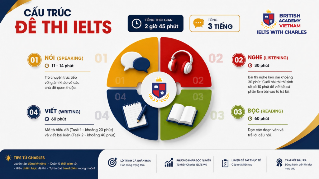 thông tin về cấu trúc đề thi ielts