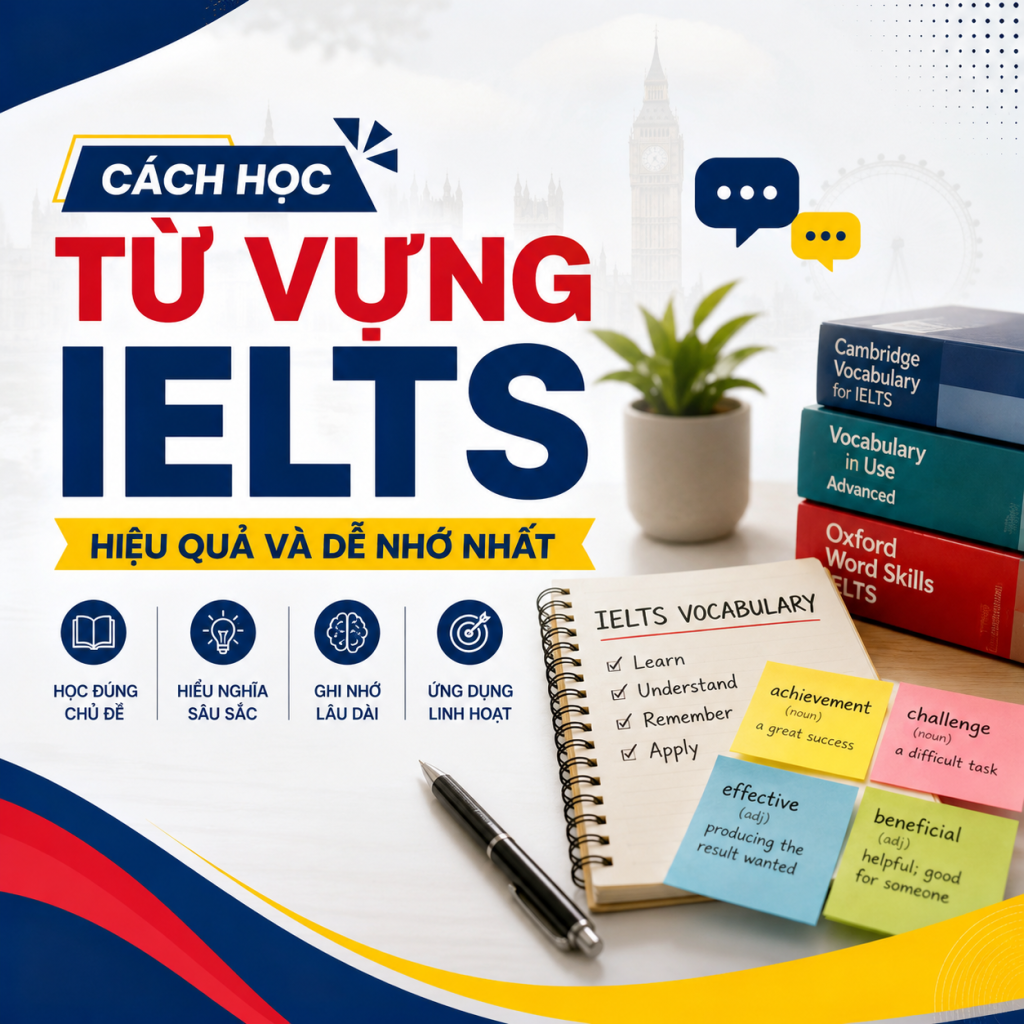 Cách học từ vựng IELTS hiệu quả và dễ nhớ nhất