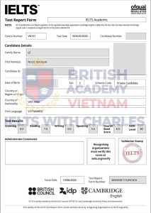 Gia Nghi đạt ielts academic 6.5