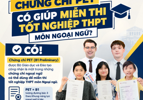chứng chỉ pet miễn thi tốt nghiệp THPT ngoại ngữ